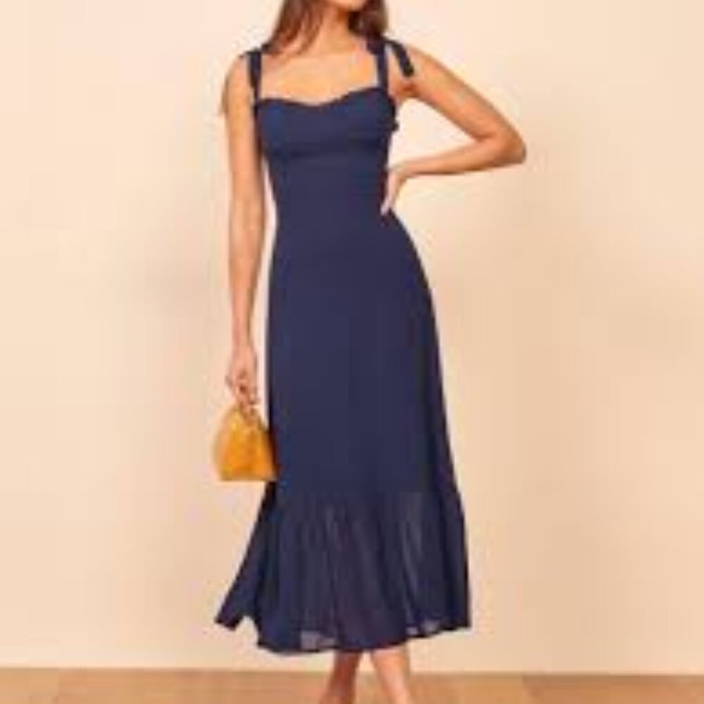 Reformation Nikita Dress Navy